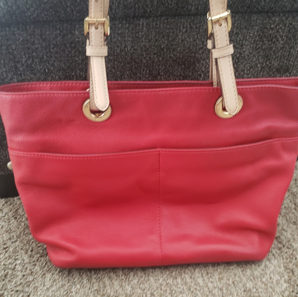 Michael Kors Red Tote Bag - Picture 2 of 5